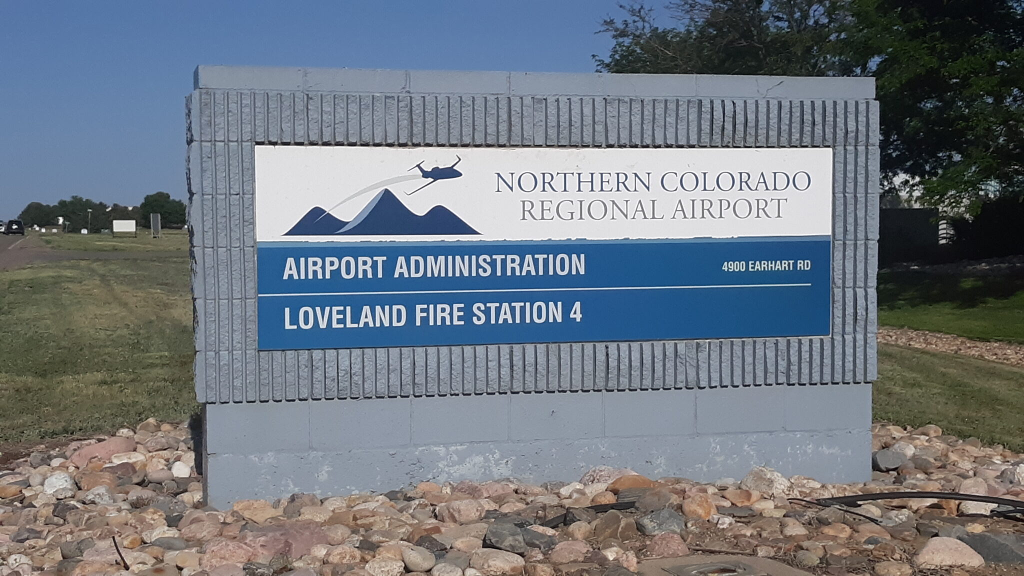 The Northern Colorado Regional Airport sign