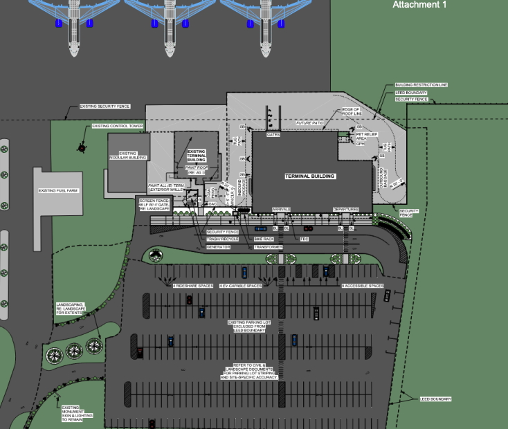 Airport terminal site plan