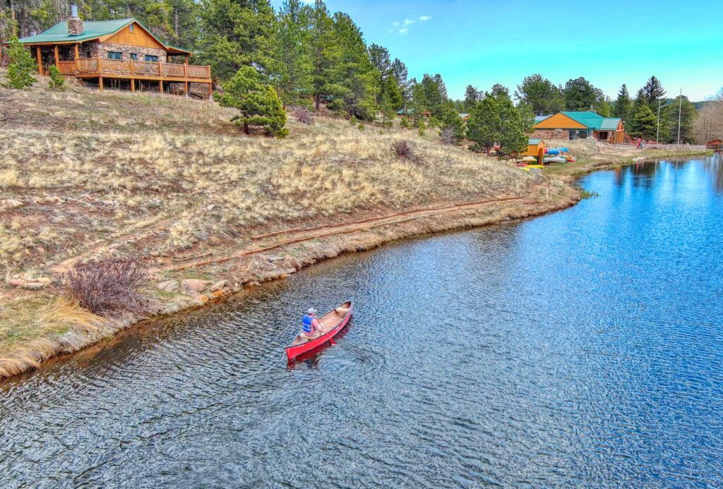 Camp Tumbleson Lake canoe