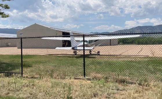 Plane at Boulder Municipal Airport.