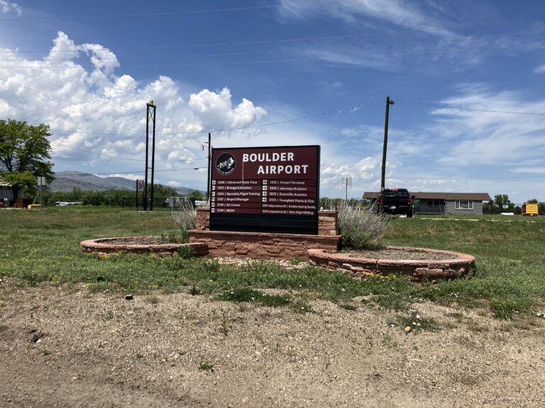 Boulder Municipal Airport sign