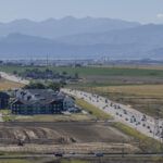 Overhead look at traffic west 10th Street and 83rd Avenue in Greeley