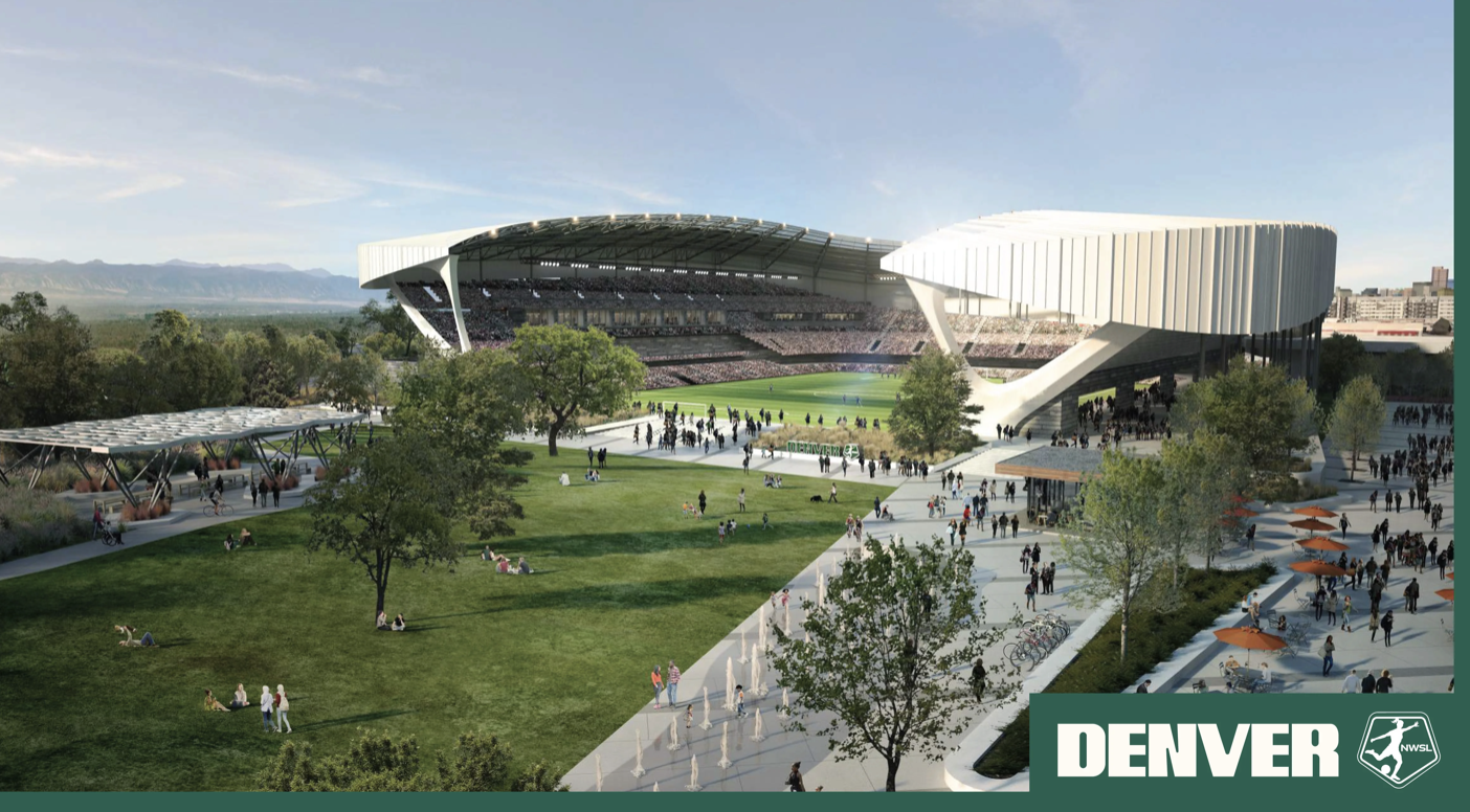 Rendering of new women's soccer stadium.