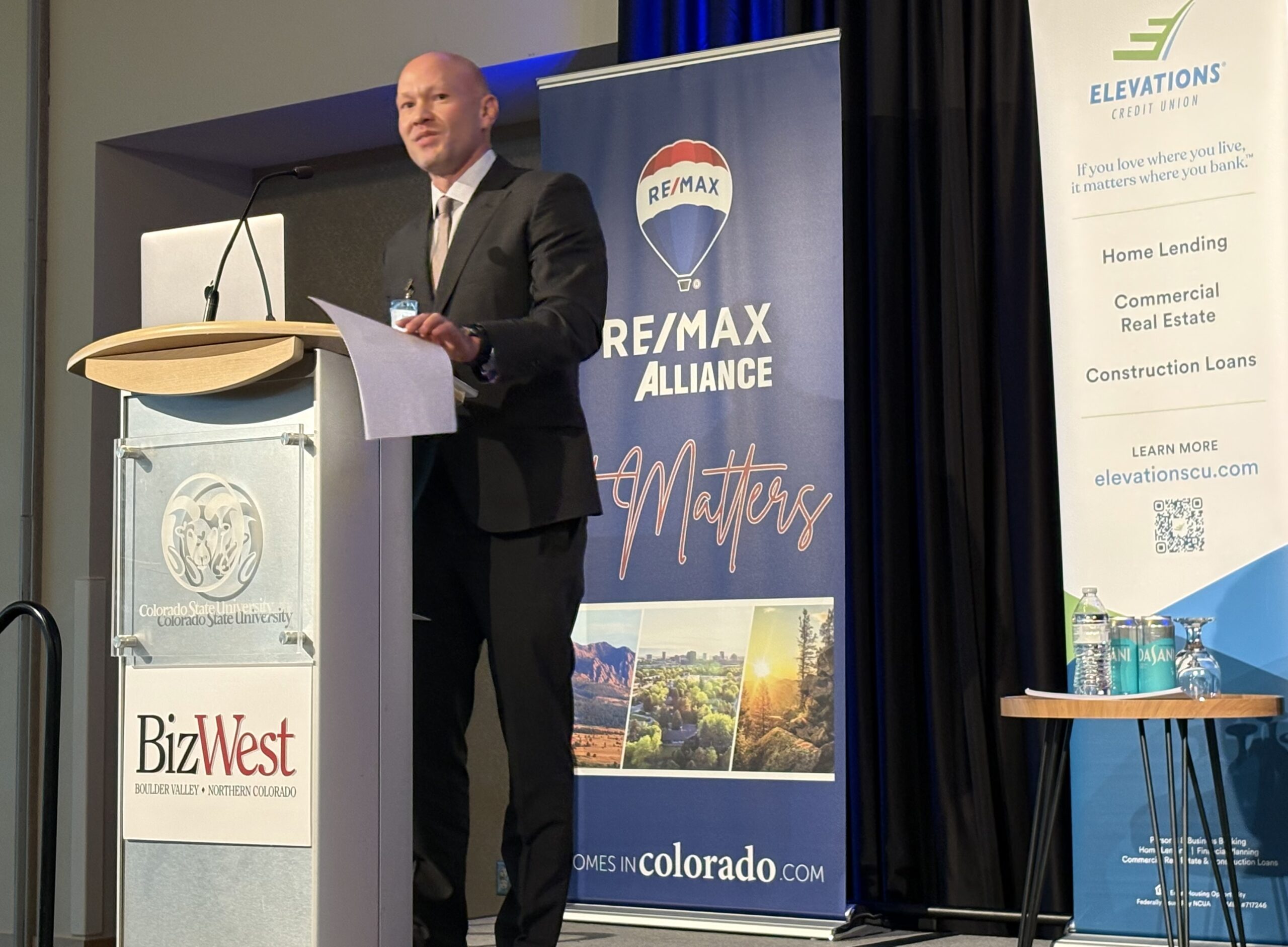 Ryan Schaefer speaks at the Northern Colorado Real Estate Summit