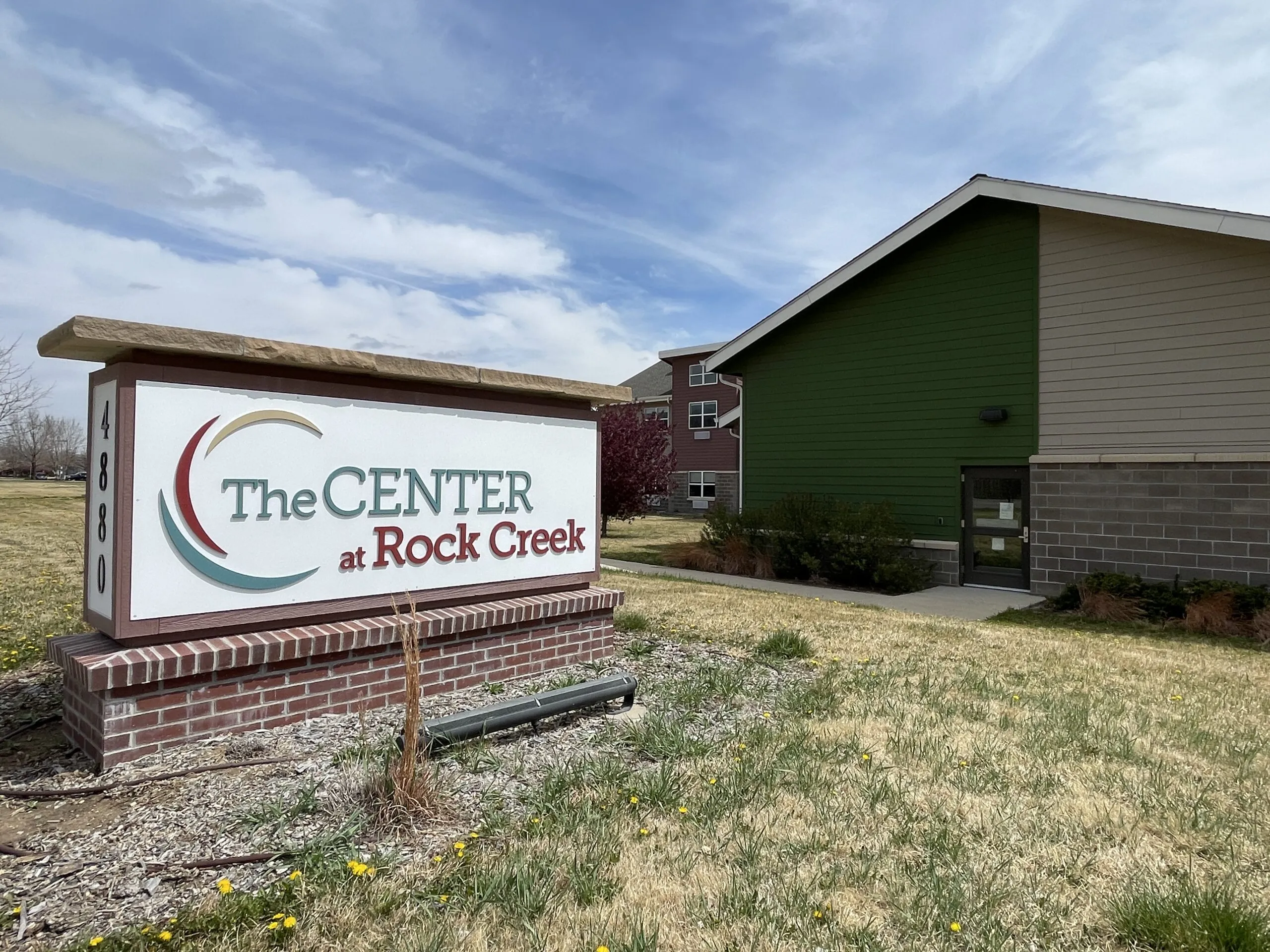 Sign for The Center at Rock Creek.