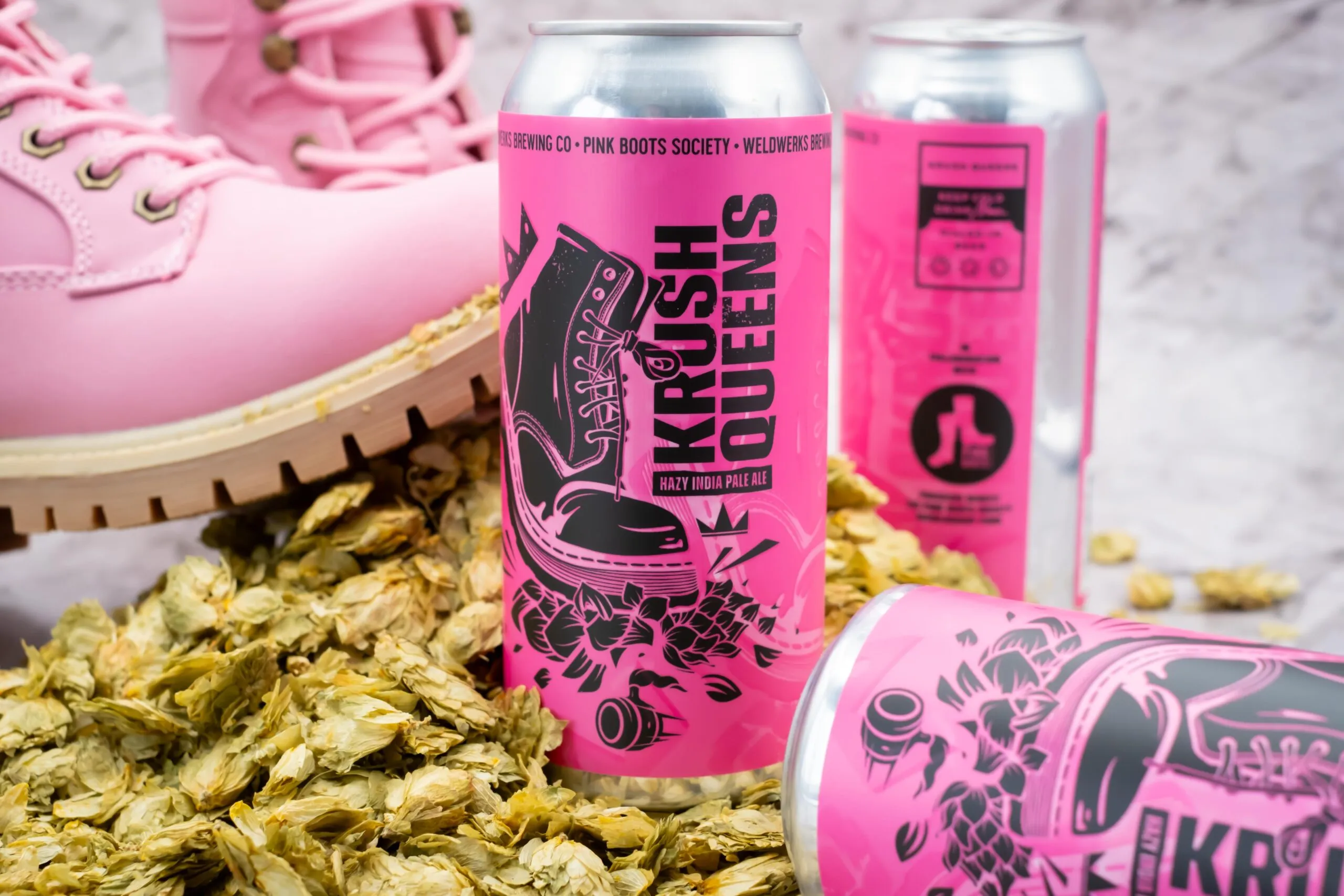 The hops blend used in Krush Queen, a collaboration IPA from WeldWerks Brewing Co. and the Pink Boots Society, is from Yakima Chief Hops.
