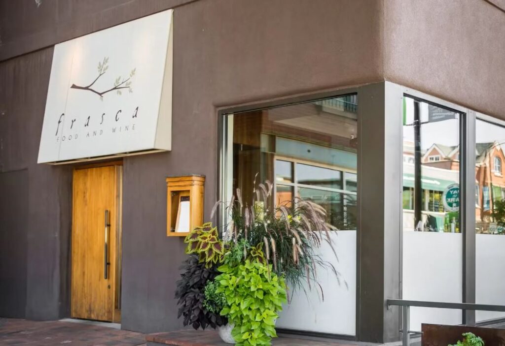 Frasca Food and Wine is located on Pearl Street in downtown Boulder. Courtesy Frasca.