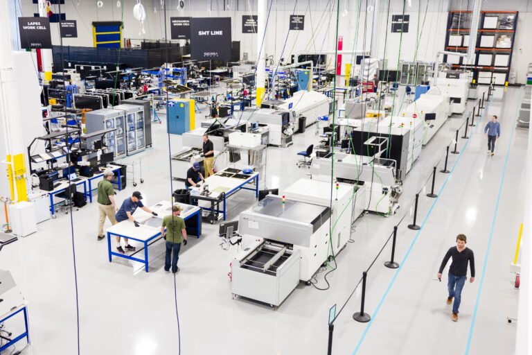 The production floor of Sierra Space’s Power Station factory in Broomfield.
