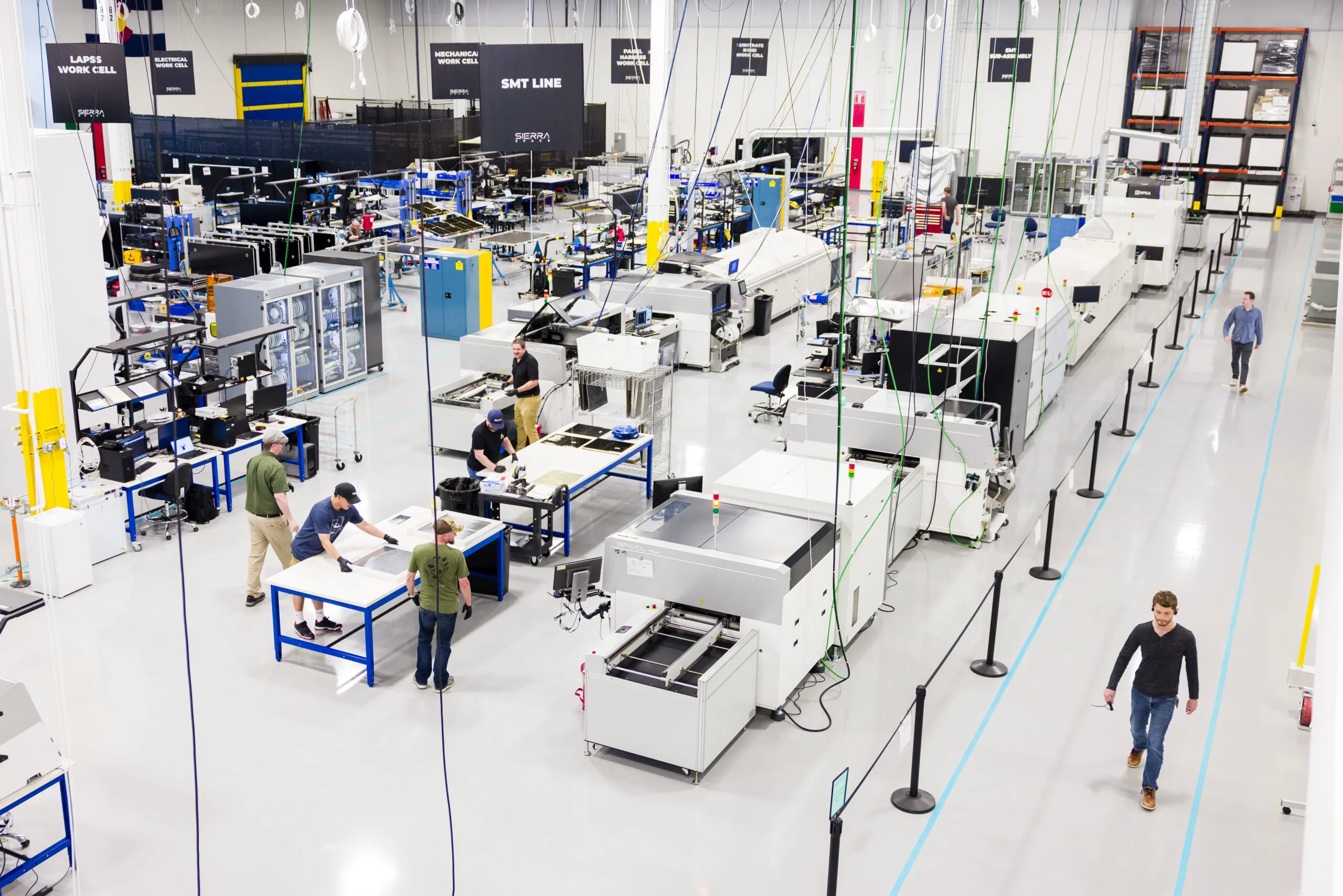 The production floor of Sierra Space’s Power Station factory in Broomfield.