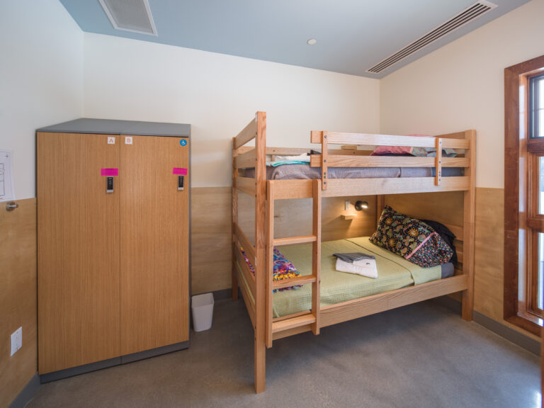 This photo shows a bedroom at The Landing youth shelter in Loveland.