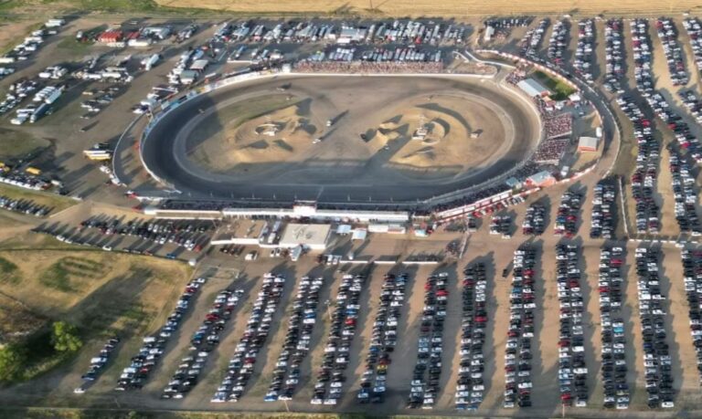 An aerial view of Colorado National Speedway.