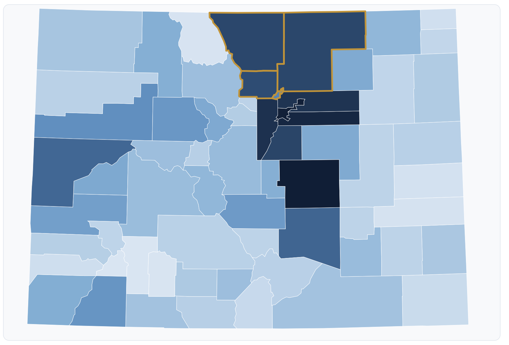 Colorado county map