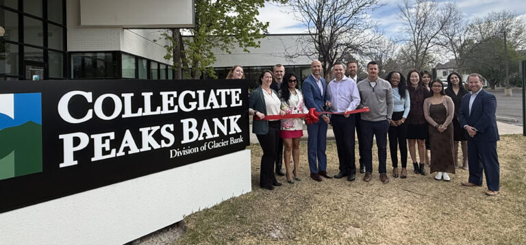 A ribbon-cutting ceremony at the new Collegiate Peaks Bank branch in Fort Collins.
