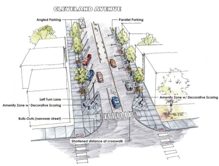 A rendering depicts street improvements planned for downtown Wellington.