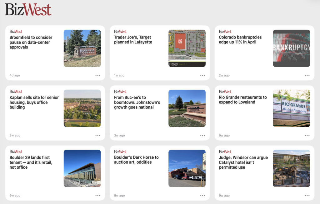 BizWest's Apple News channel