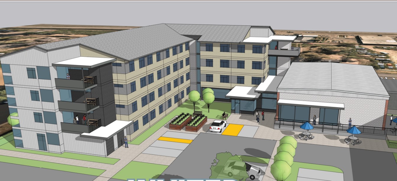 An architect’s rendering depicts StarRise Apartments in Greeley.