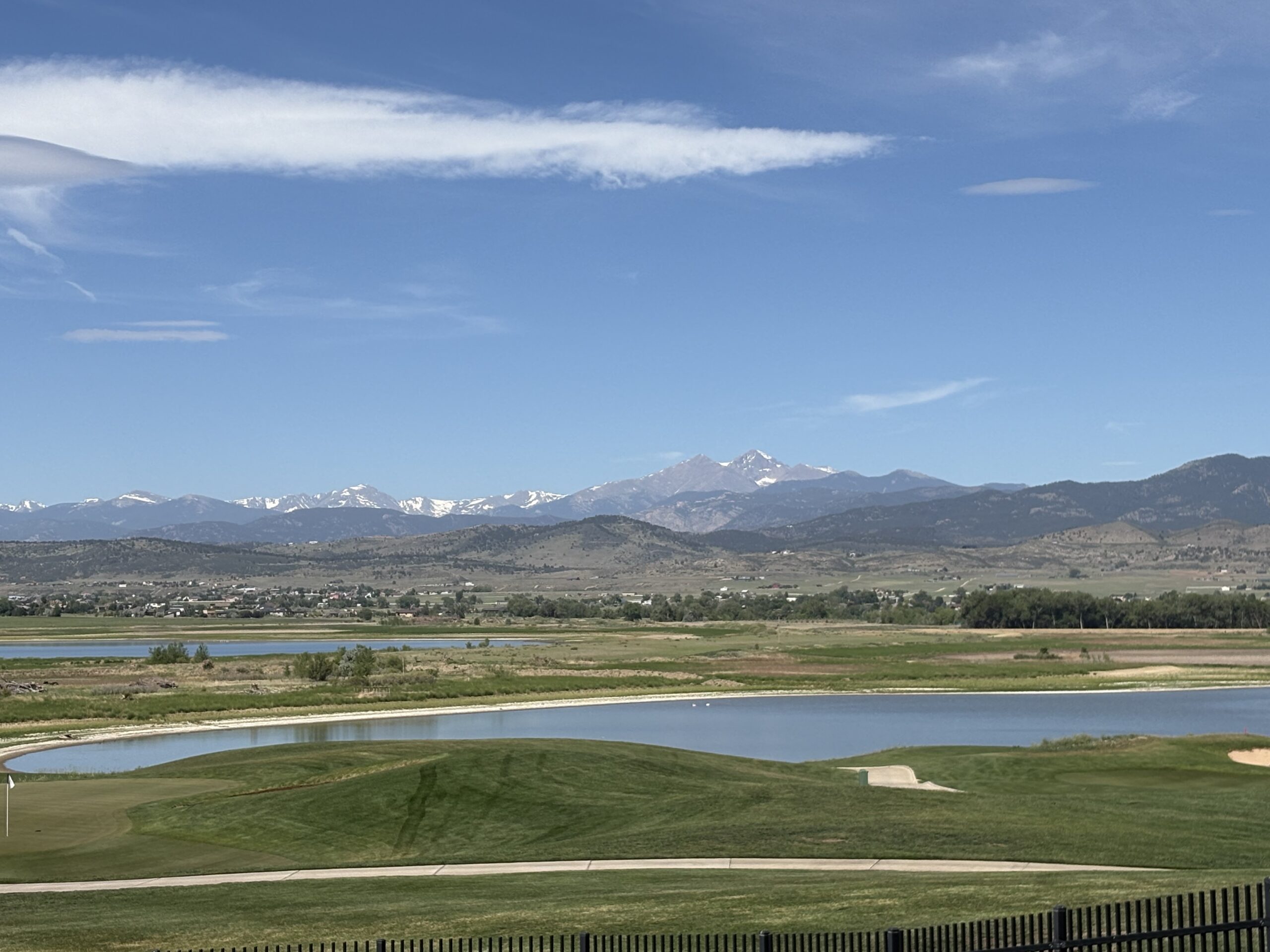 The view from the clubhouse at TPC Colorado in Berthoud