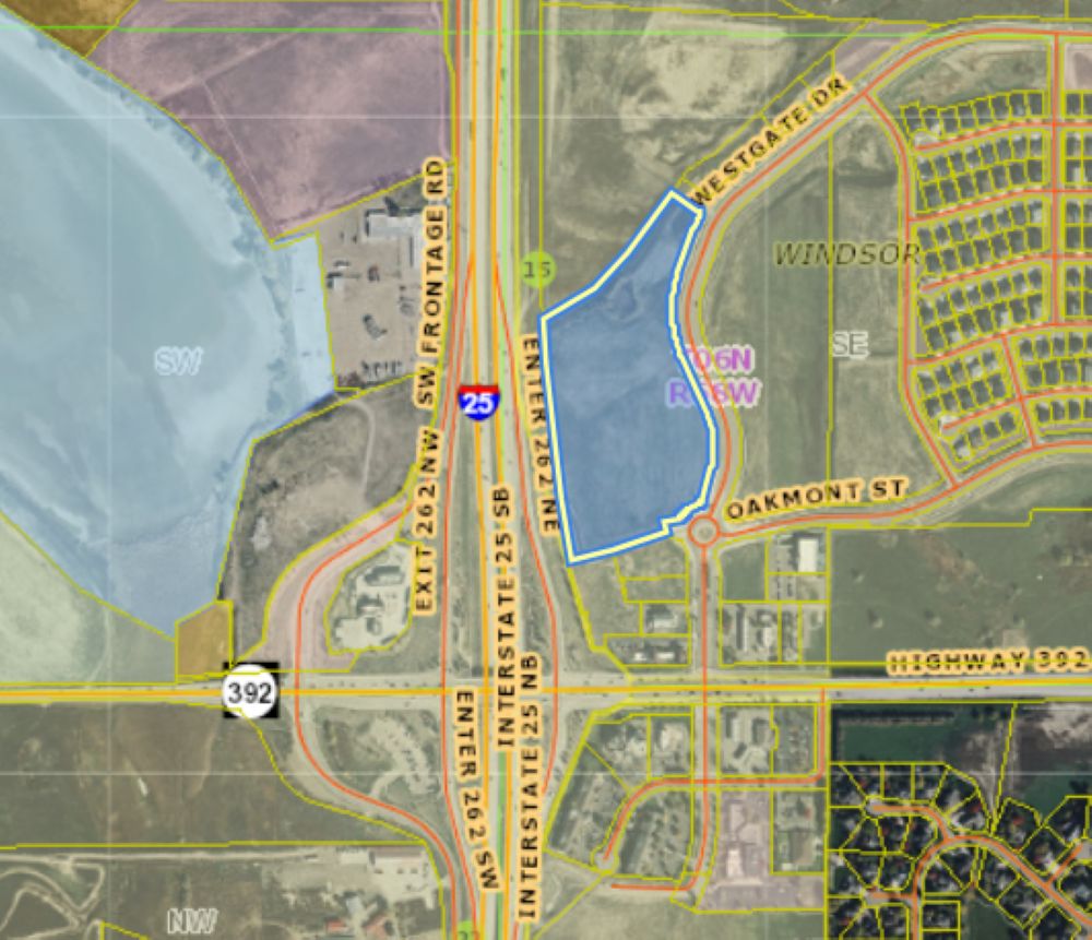 A map shows the location of the parcel purchased by Banner Health.