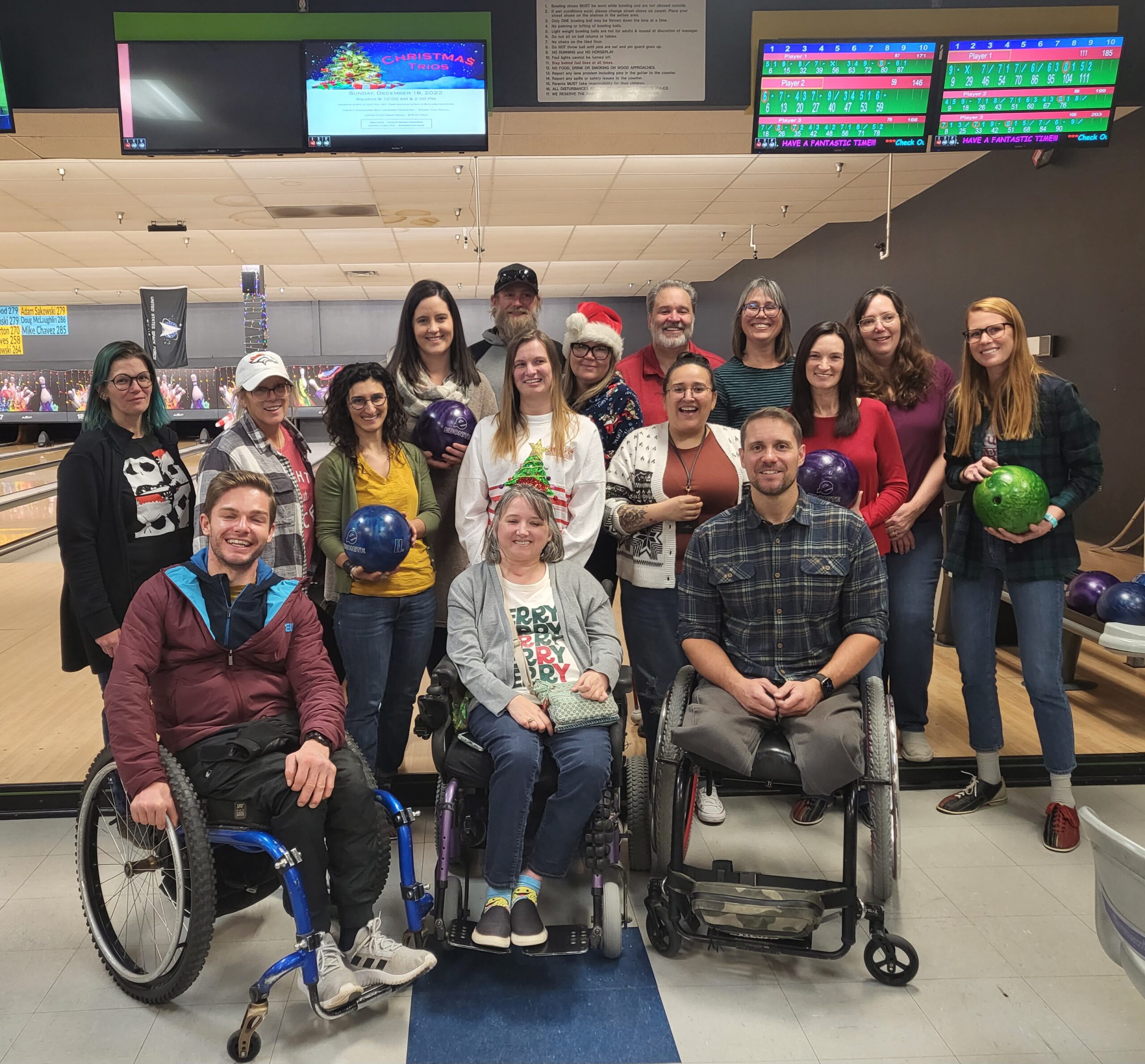 Center for People with Disabilities bowling event.