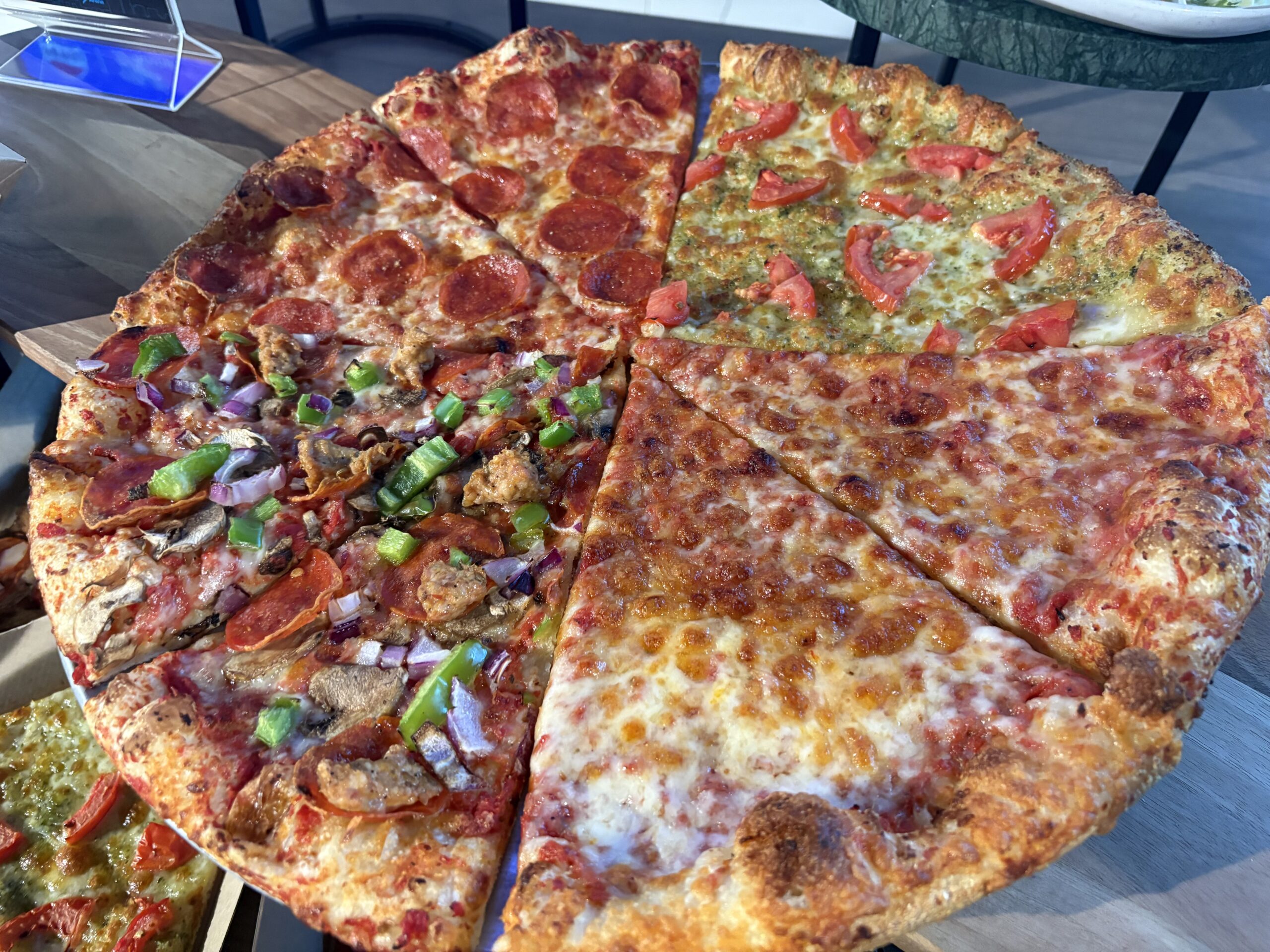Pizza from Infinitus Pie served at Ball Arena.